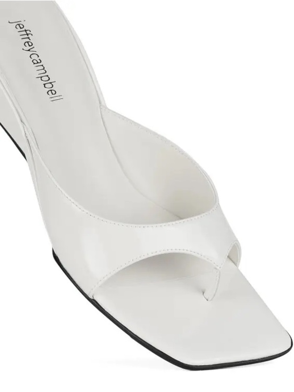 JEFFREY CAMPBELL HONEY BUN WHITE PATENT WEDGE SANDALS 8.5 - Picture 11 of 11